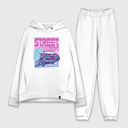 Женский костюм оверсайз Street drift, цвет: белый