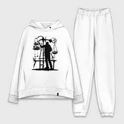 Женский костюм оверсайз Весы нутрициолога, цвет: белый