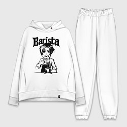 Женский костюм оверсайз Бариста аниме, цвет: белый