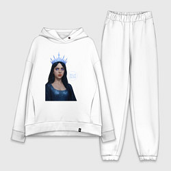 Женский костюм оверсайз Билли Айлиш с короной, цвет: белый
