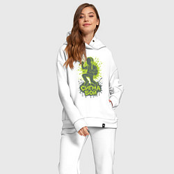 Женский костюм оверсайз Сигма бой силуэт, цвет: белый — фото 2