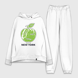 Женский костюм оверсайз Сity of New York, цвет: белый