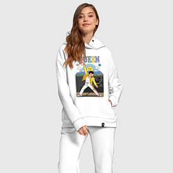 Женский костюм оверсайз Queen мультяшный стиль, цвет: белый — фото 2