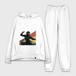 Женский костюм оверсайз Ниндзя девушка, цвет: белый