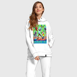 Женский костюм оверсайз Rick and Morty among the monsters - ai art, цвет: белый — фото 2