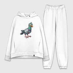 Женский костюм оверсайз Зомби голубь, цвет: белый