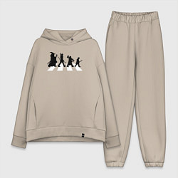 Женский костюм оверсайз Путешествие хоббита, цвет: миндальный