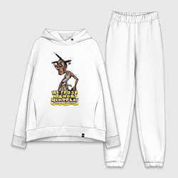 Женский костюм оверсайз Dont be a menace to south central - Loc Dog, цвет: белый