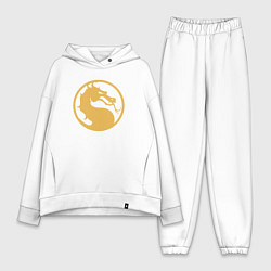 Женский костюм оверсайз Mortal kombat dragon, цвет: белый
