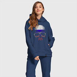 Женский костюм оверсайз Skull russian, цвет: тёмно-синий — фото 2