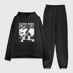 Женский костюм оверсайз Elden ring - white, цвет: черный