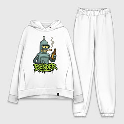 Женский костюм оверсайз Bender with beer, цвет: белый