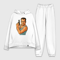 Женский костюм оверсайз Брюс Уиллис, цвет: белый