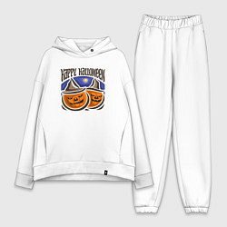 Женский костюм оверсайз Happy halloween pumpkin, цвет: белый