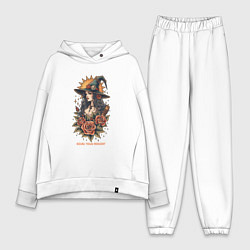 Женский костюм оверсайз Ведьма только молодеет, цвет: белый