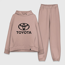Женский костюм оверсайз Toyota Logo, цвет: пыльно-розовый