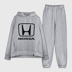 Женский костюм оверсайз Honda logo, цвет: меланж