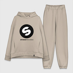 Женский костюм оверсайз Spinnin records, цвет: миндальный
