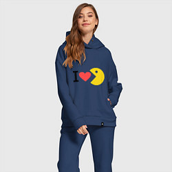 Женский костюм оверсайз I love Packman, цвет: тёмно-синий — фото 2