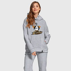 Женский костюм оверсайз NHL: Anaheim Ducks, цвет: меланж — фото 2