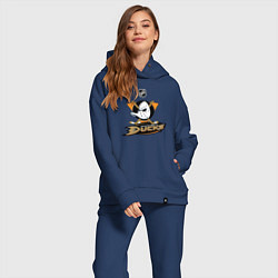 Женский костюм оверсайз NHL: Anaheim Ducks, цвет: тёмно-синий — фото 2