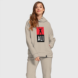 Женский костюм оверсайз Ali by boxcluber, цвет: миндальный — фото 2