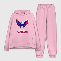Женский костюм оверсайз Washington Capitals, цвет: светло-розовый