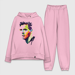 Женский костюм оверсайз Lionel Messi: fun-art, цвет: светло-розовый