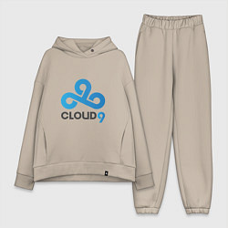 Женский костюм оверсайз Cloud9, цвет: миндальный