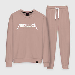 Костюм хлопковый женский Metallica, цвет: пыльно-розовый