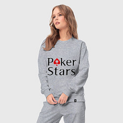 Костюм хлопковый женский Poker Stars, цвет: меланж — фото 2