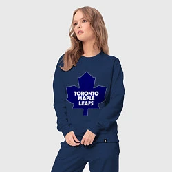 Костюм хлопковый женский Toronto Maple Leafs, цвет: тёмно-синий — фото 2