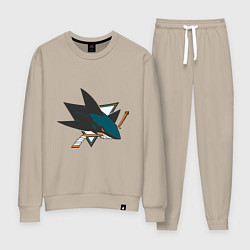 Костюм хлопковый женский San Jose Sharks, цвет: миндальный