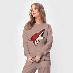 Костюм хлопковый женский Phoenix Coyotes, цвет: пыльно-розовый — фото 2