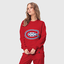 Костюм хлопковый женский Montreal Canadiens, цвет: красный — фото 2