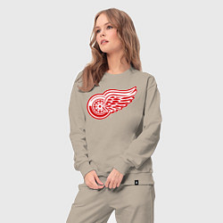 Костюм хлопковый женский Detroit Red Wings, цвет: миндальный — фото 2