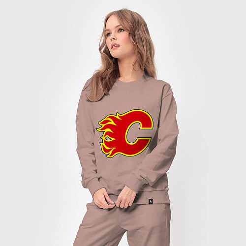 Женский костюм Calgary Flames / Пыльно-розовый – фото 3