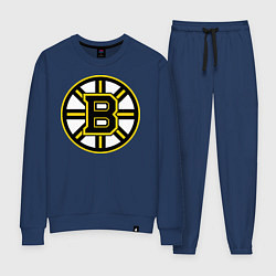 Костюм хлопковый женский Boston Bruins, цвет: тёмно-синий