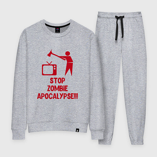 Женский костюм Stop Zombie Apocalypse / Меланж – фото 1