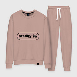 Костюм хлопковый женский Prodigy лого с муравьем, цвет: пыльно-розовый