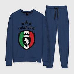 Костюм хлопковый женский Forza Juventus, цвет: тёмно-синий