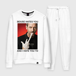 Костюм хлопковый женский House Hates You, цвет: белый