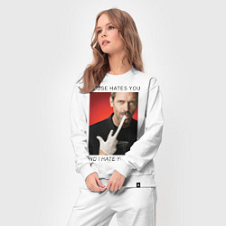 Костюм хлопковый женский House Hates You, цвет: белый — фото 2