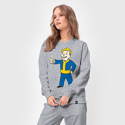 Костюм хлопковый женский Fallout Boy, цвет: меланж — фото 2