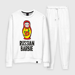 Костюм хлопковый женский Russian Barbie, цвет: белый