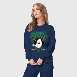 Костюм хлопковый женский Anaheim Mighty Ducks, цвет: тёмно-синий — фото 2