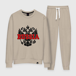 Костюм хлопковый женский Russia Coat, цвет: миндальный