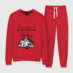 Костюм хлопковый женский St. Isaac's Cathedral, цвет: красный