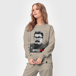 Костюм хлопковый женский Stalin: Style in, цвет: миндальный — фото 2