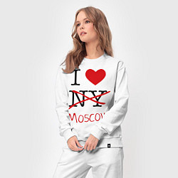 Костюм хлопковый женский I love Moscow, цвет: белый — фото 2
